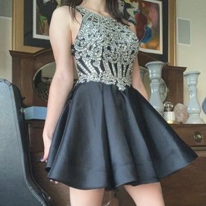 beaded bodice Homecoming dress